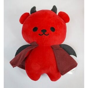 Fukuya Red Bear Devil Stuffed Plush 8" Round1